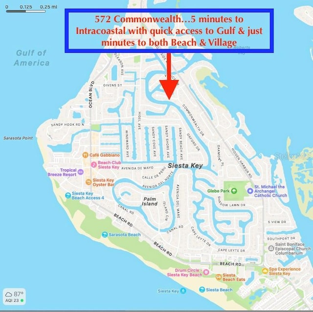572 Commonwealth Ln, Sarasota, FL 34242 - map / location
