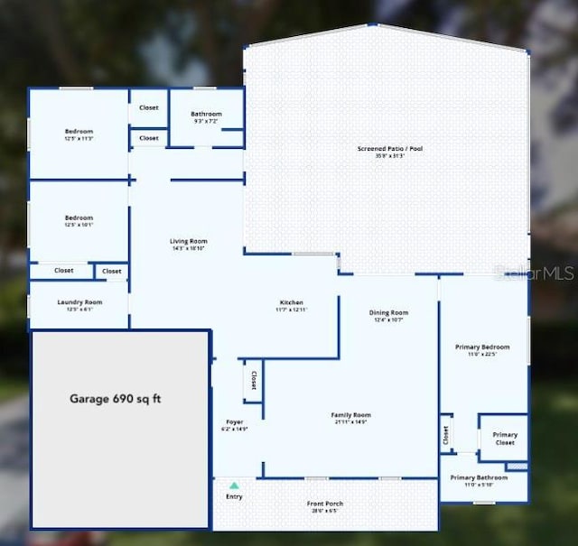 572 Commonwealth Ln, Sarasota, FL 34242 - floor plan / room layout