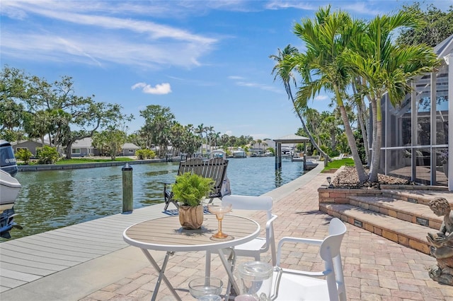 572 Commonwealth Ln, Sarasota, FL 34242 - dock area featuring a water view