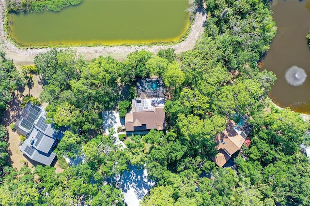 4917 Leatha Ln, Sarasota, FL 34232 - aerial overview of property's location featuring a large body of water