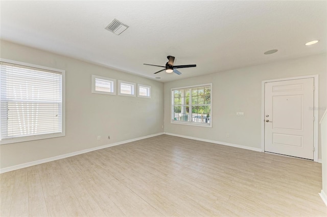 5420 River Sound Ter, Bradenton, FL 34208 - empty room featuring ceiling fan, light wood-style flooring, and baseboards