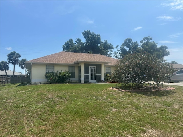 4027 Allure Ln, North Port, FL 34287 - rear view of house featuring stucco siding