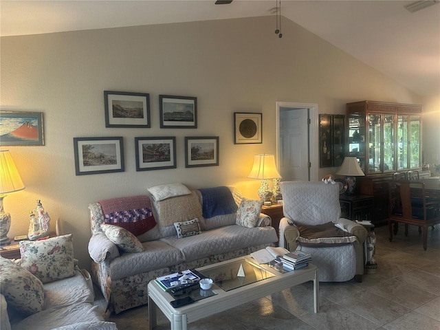 4027 Allure Ln, North Port, FL 34287 - living area with vaulted ceiling