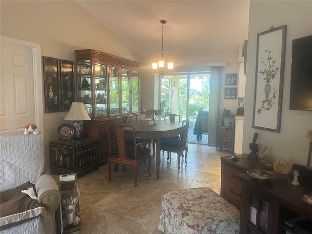 4027 Allure Ln, North Port, FL 34287 - dining area featuring lofted ceiling