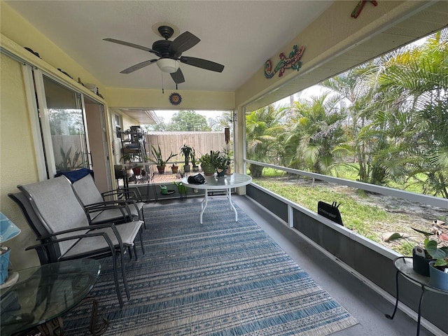 4027 Allure Ln, North Port, FL 34287 - deck with a ceiling fan