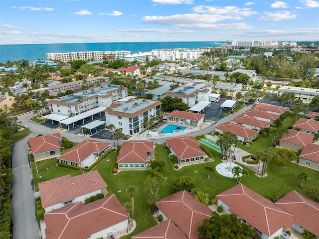 110 Vista Hermosa Cir Unit 302B, Sarasota, FL 34242 - aerial view of a nearby body of water and a pool area