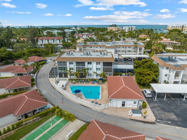 110 Vista Hermosa Cir Unit 302B, Sarasota, FL 34242 - aerial view of a pool area