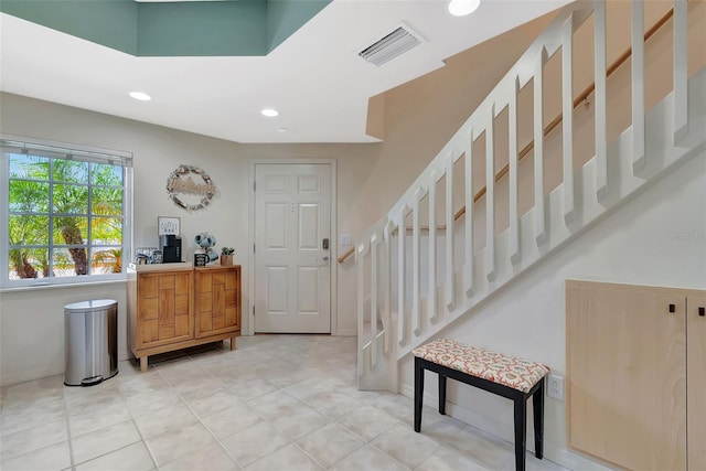 1216 Rio De Janeiro Ave Unit 306, Punta Gorda, FL 33983 - entryway featuring recessed lighting and stairs