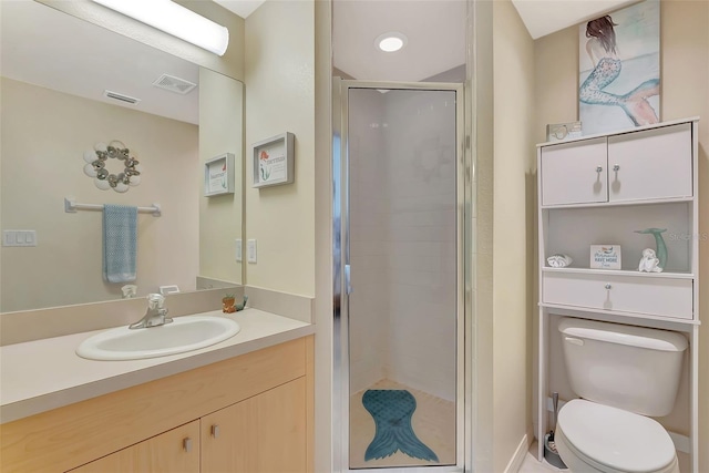 1216 Rio De Janeiro Ave Unit 306, Punta Gorda, FL 33983 - full bathroom featuring vanity, toilet, and a stall shower