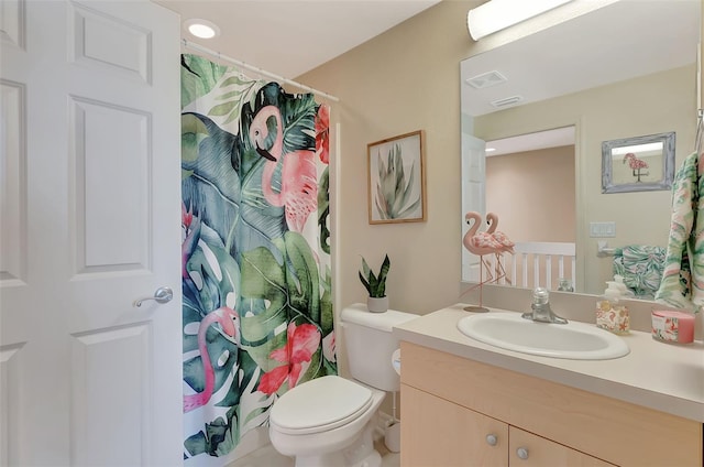 1216 Rio De Janeiro Ave Unit 306, Punta Gorda, FL 33983 - full bathroom with vanity, toilet, and a shower with curtain
