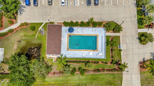 1216 Rio De Janeiro Ave Unit 306, Punta Gorda, FL 33983 - bird's eye view of a pool area