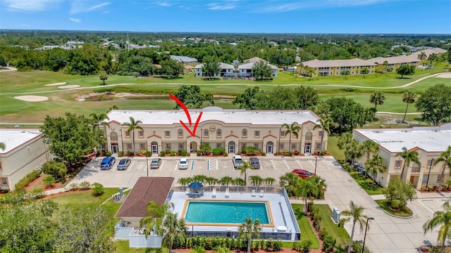 1216 Rio De Janeiro Ave Unit 306, Punta Gorda, FL 33983 - drone / aerial view of a golf course and a pool