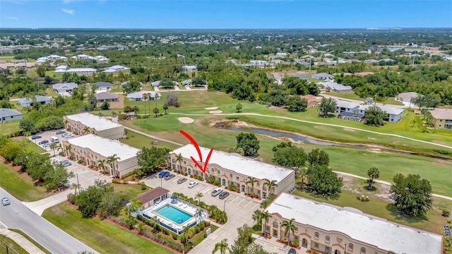 1216 Rio De Janeiro Ave Unit 306, Punta Gorda, FL 33983 - aerial view of property and surrounding area with a local golf course