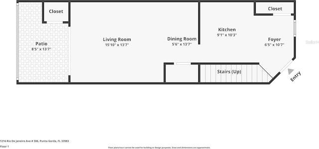 1216 Rio De Janeiro Ave Unit 306, Punta Gorda, FL 33983 - home floor plan