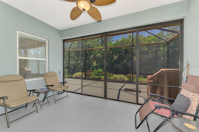 12229 Stuart Dr, Venice, FL 34293 - sunroom / solarium with a ceiling fan and plenty of natural light