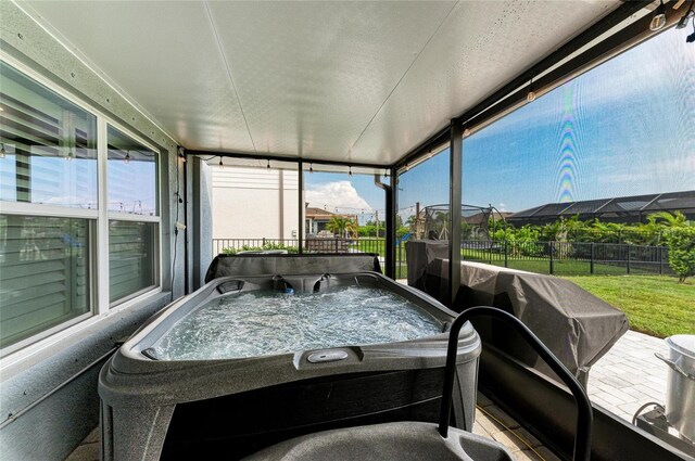 8940 Royal River Cir, Parrish, FL 34219 - sunroom / solarium with a jacuzzi