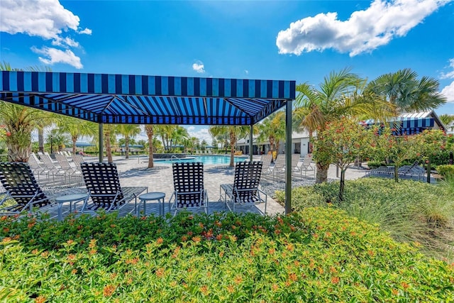 8940 Royal River Cir, Parrish, FL 34219 - view of patio / terrace with a community pool