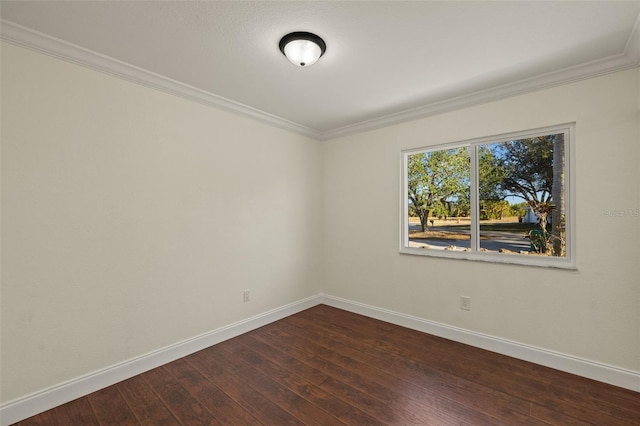 31 Twig Ct, Port Charlotte, FL 33954 - empty room with dark wood finished floors, baseboards, and ornamental molding