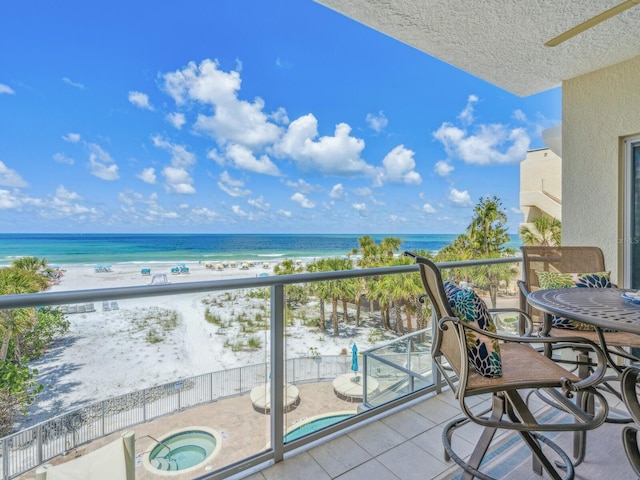 6512 Midnight Pass Rd Unit 301, Sarasota, FL 34242 - balcony with view of water and beach