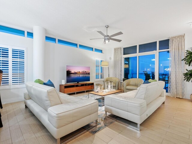 6512 Midnight Pass Rd Unit 301, Sarasota, FL 34242 - living area with ceiling fan