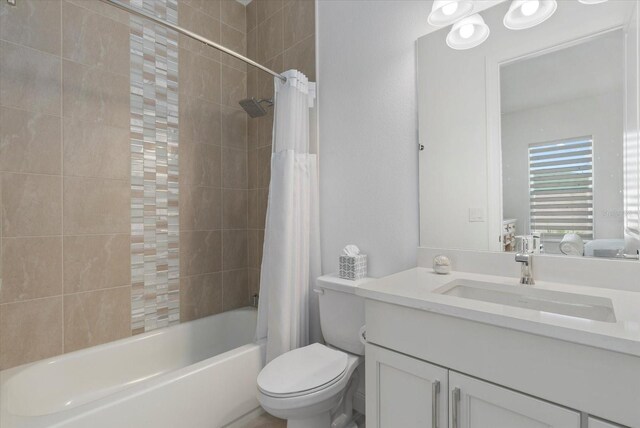 8982 Baroque Ter, Sarasota, FL 34240 - bathroom featuring vanity, shower / tub combo, and toilet