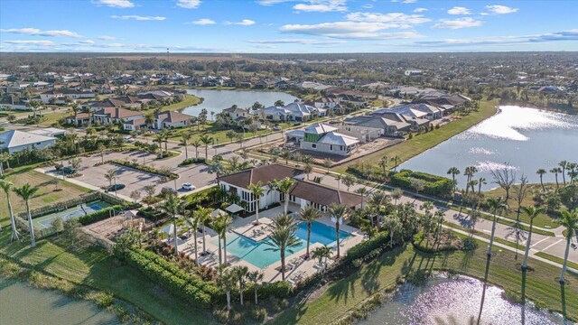 8982 Baroque Ter, Sarasota, FL 34240 - aerial overview of property's location with a large body of water and nearby suburban area