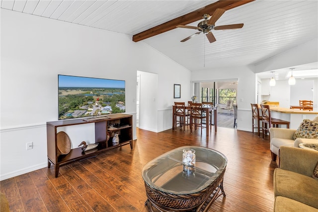 435 Whispering Oaks Ct, Sarasota, FL 34232 - living room featuring wood finished floors, a ceiling fan, and baseboards