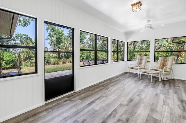 435 Whispering Oaks Ct, Sarasota, FL 34232 - sunroom featuring ceiling fan and plenty of natural light