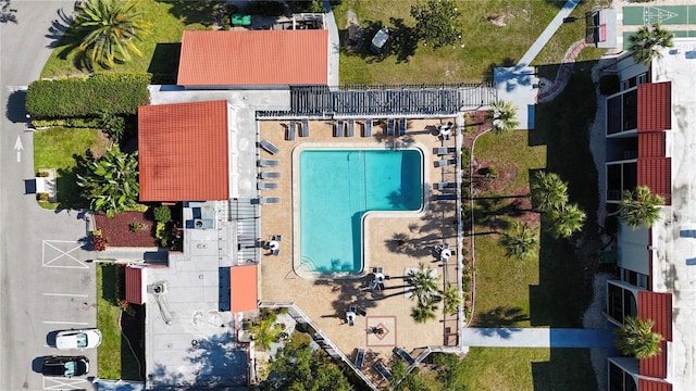 3253 Beneva Rd Unit 103, Sarasota, FL 34232 - drone / aerial view of a pool area