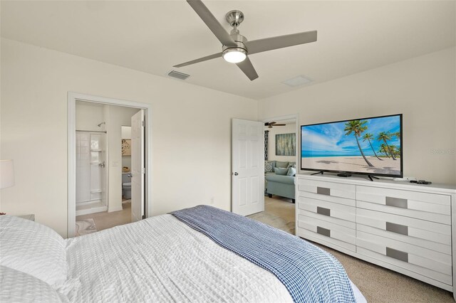 5358 Shell Mound Cir, Punta Gorda, FL 33982 - bedroom with light colored carpet and a ceiling fan