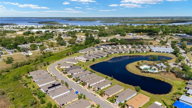 5358 Shell Mound Cir, Punta Gorda, FL 33982 - aerial view of residential area featuring a large body of water
