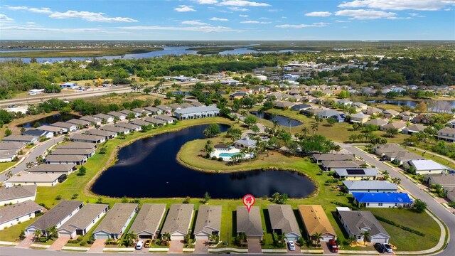 5358 Shell Mound Cir, Punta Gorda, FL 33982 - aerial view of residential area featuring a nearby body of water