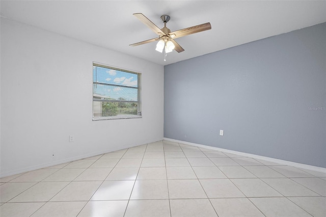 3203 Riverside Dr Unit B, Punta Gorda, FL 33950 - unfurnished room featuring ceiling fan, baseboards, and light tile patterned floors