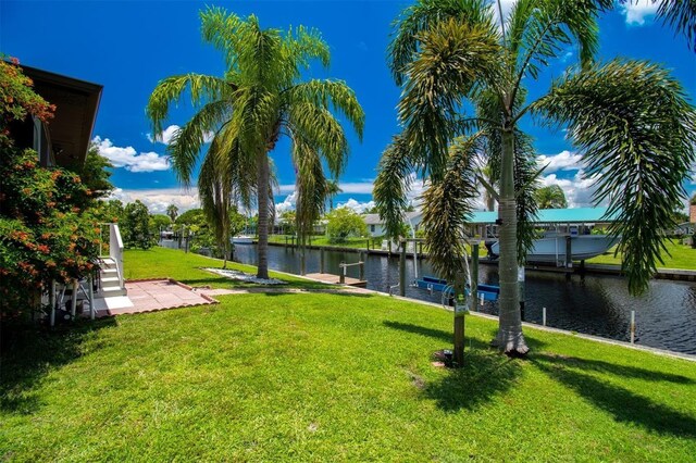 3203 Riverside Dr Unit B, Punta Gorda, FL 33950 - view of grassy yard with a water view