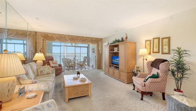8897 Midnight Pass Rd Unit 407, Sarasota, FL 34242 - living area with light colored carpet and healthy amount of natural light