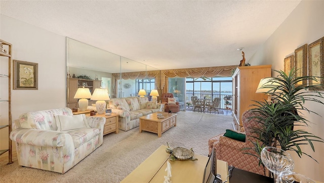 8897 Midnight Pass Rd Unit 407, Sarasota, FL 34242 - living room featuring light carpet