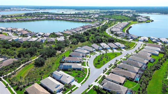 8077 Sandstar Way, Sarasota, FL 34240 - aerial overview of property's location featuring nearby suburban area and a nearby body of water
