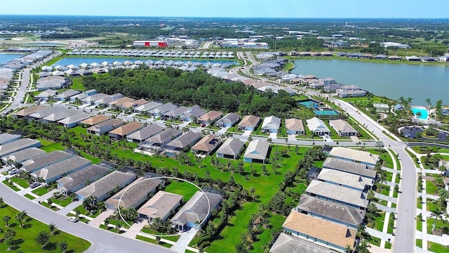 8077 Sandstar Way, Sarasota, FL 34240 - aerial view of property and surrounding area featuring a nearby body of water and nearby suburban area
