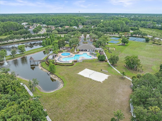 5618 Sheer Bliss Loop, Land O Lakes, FL 34639 - drone / aerial view of a nearby body of water and a pool area