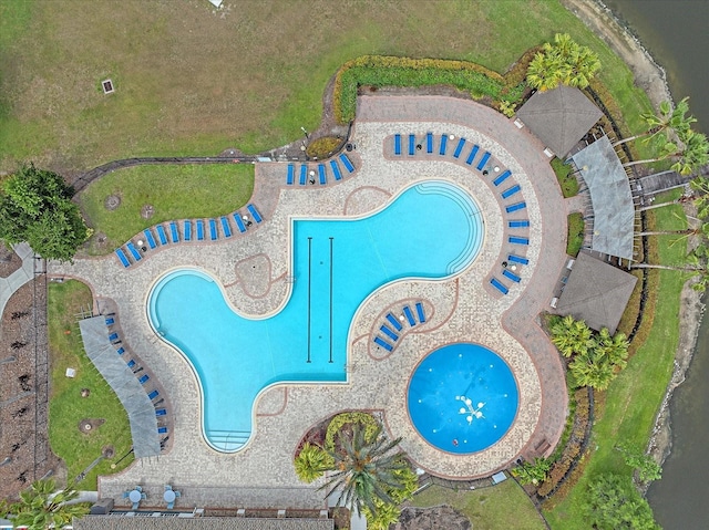 5618 Sheer Bliss Loop, Land O Lakes, FL 34639 - aerial view of a pool area