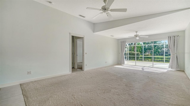 5566 Avellino Pl, Sarasota, FL 34238 - empty room with baseboards, a ceiling fan, light carpet, and a smoke detector