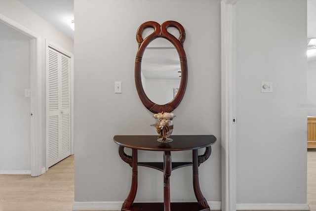 2503 Beneva Rd Unit 7, Sarasota, FL 34232 - corridor with light wood-style flooring and baseboards
