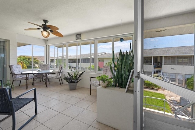 2503 Beneva Rd Unit 7, Sarasota, FL 34232 - sunroom / solarium featuring a ceiling fan