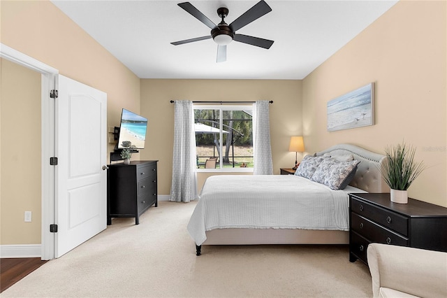 11794 Forest Park Cir, Bradenton, FL 34211 - bedroom with baseboards and a ceiling fan