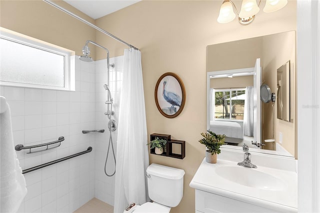 11794 Forest Park Cir, Bradenton, FL 34211 - full bathroom with vanity, toilet, and tiled shower