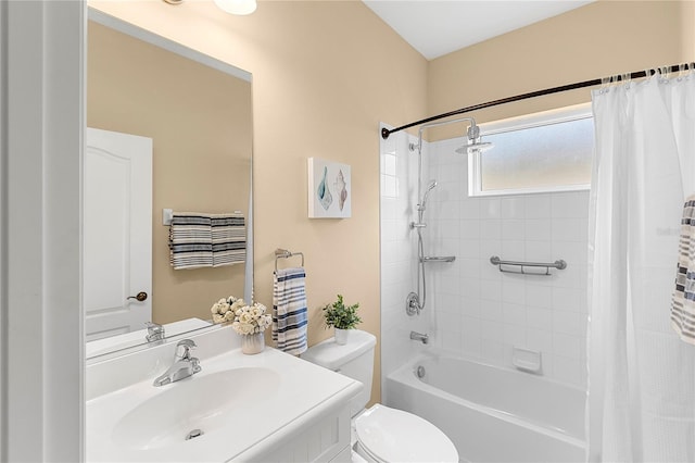 11794 Forest Park Cir, Bradenton, FL 34211 - bathroom with shower / bath combo with shower curtain, toilet, and vanity