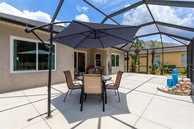 11794 Forest Park Cir, Bradenton, FL 34211 - view of patio / terrace with outdoor dining area and a lanai
