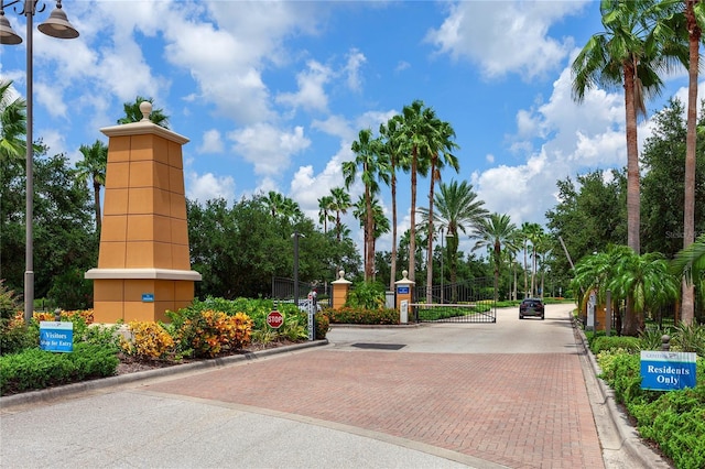 11794 Forest Park Cir, Bradenton, FL 34211 - view of property's community with a gate and view of scattered trees