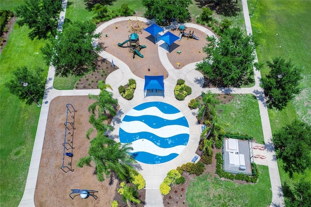 11794 Forest Park Cir, Bradenton, FL 34211 - bird's eye view of a pool area