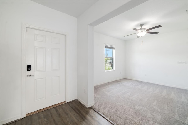 8656 40th Cir E, Palmetto, FL 34221 - carpeted entrance foyer with ceiling fan and baseboards